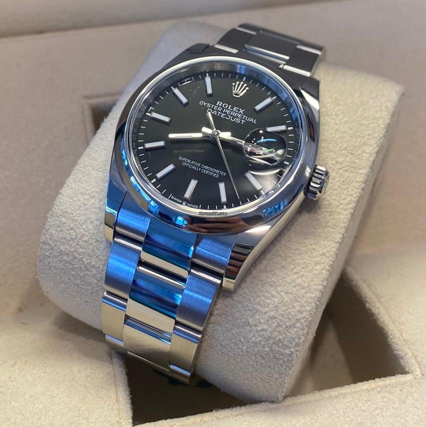 Rolex Datejust 36 36mm Like New (Unworn) 2025 (May) Black Dial Index Oyster Band 126200