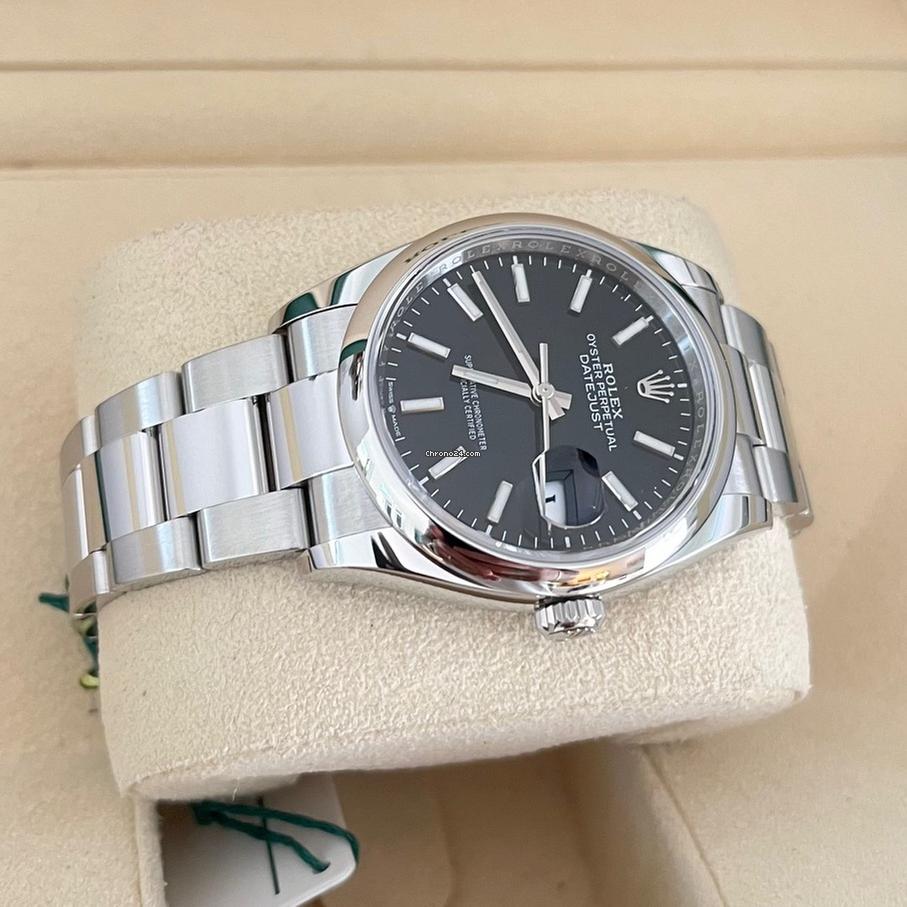 Rolex Datejust 36 36mm Like New (Unworn) 2025 (May) Black Dial Index Oyster Band 126200