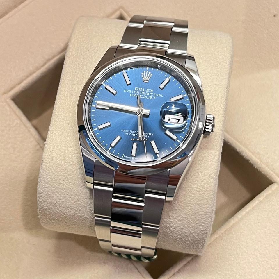 Rolex Datejust 36 36mm Like New (Unworn) 2025 ( May)/Blue Dial Index Oyster Band 126200