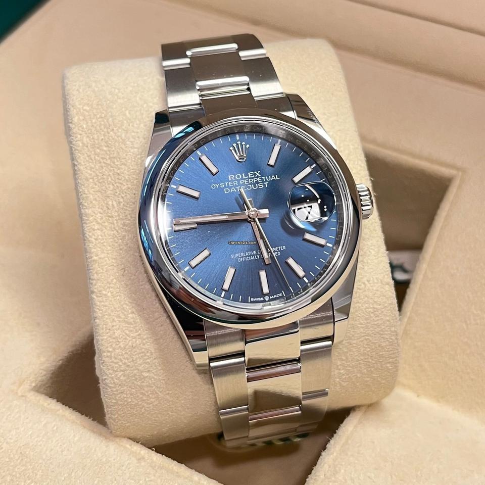 Rolex Datejust 36 36mm Like New (Unworn) 2025 ( May)/Blue Dial Index Oyster Band 126200