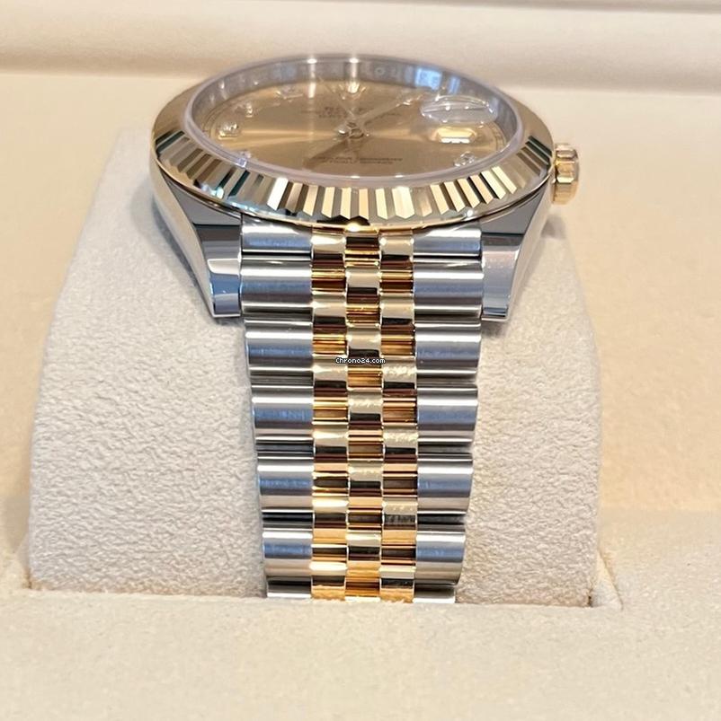 Rolex Datejust 41 mm/Like New (Unworn) (2025) Jubilee Band/10 Diamonds Champagne Dial/126333