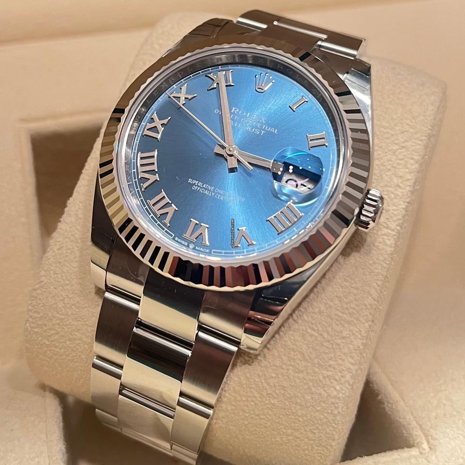 Rolex Datejust 41 mm / Like New (Unworn) 2025 (May) Blue Rom Dial/126334