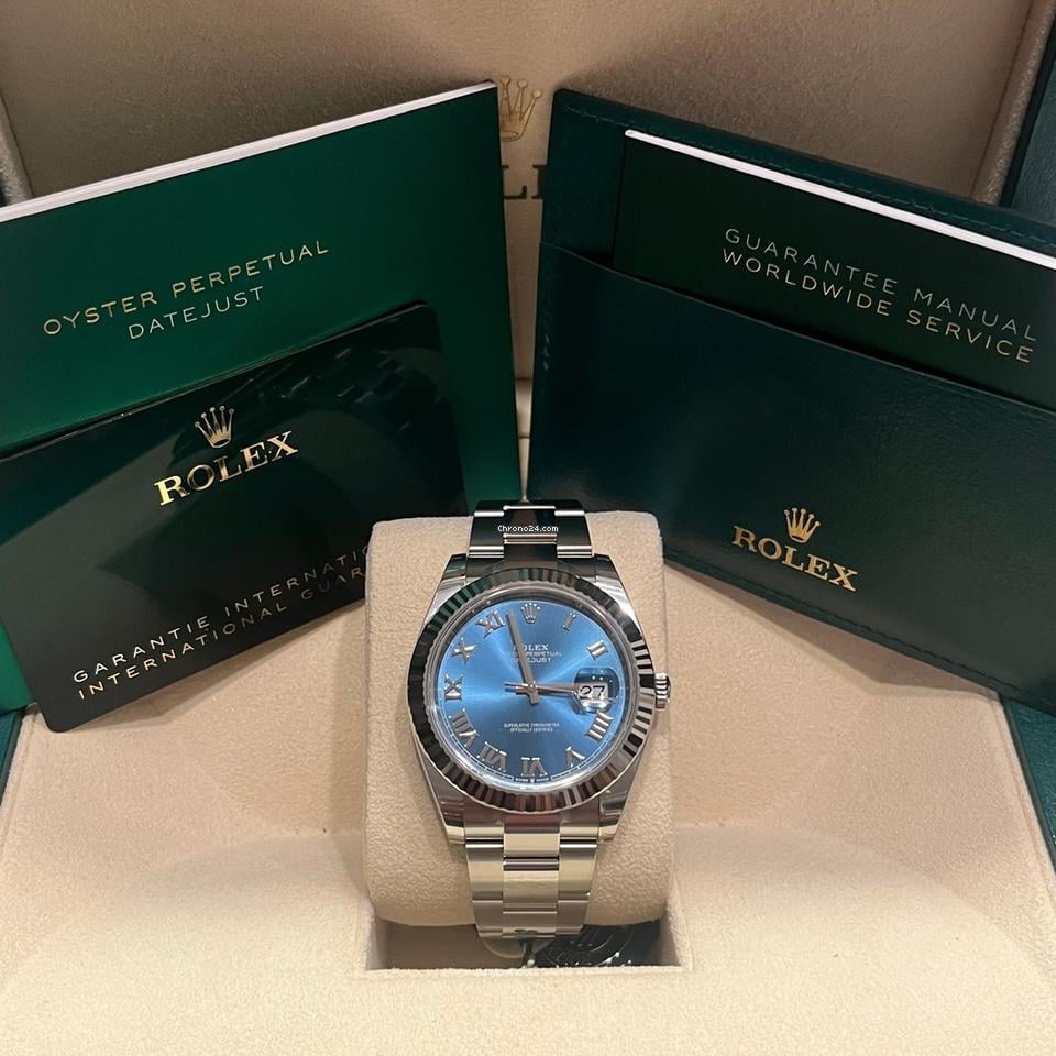 Rolex Datejust 41 mm / Like New (Unworn) 2025 (May) Blue Rom Dial/126334