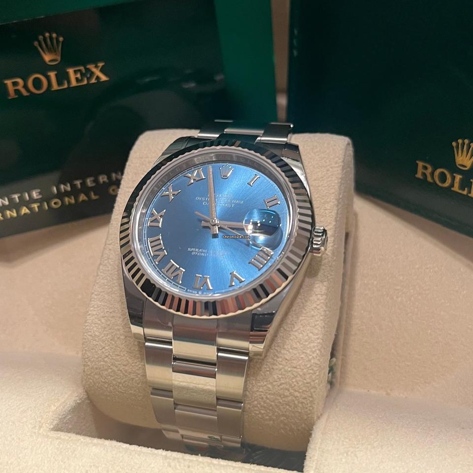 Rolex Datejust 41 mm / Like New (Unworn) 2025 (May) Blue Rom Dial/126334