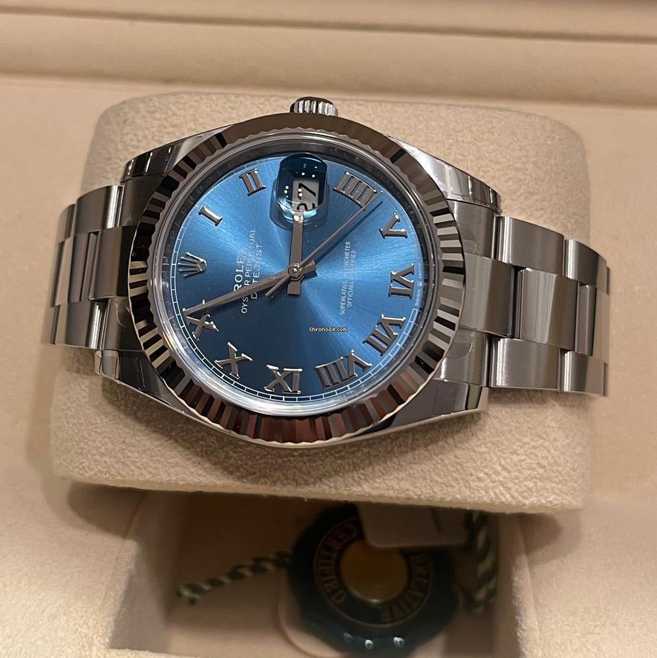 Rolex Datejust 41 mm / Like New (Unworn) 2025 (May) Blue Rom Dial/126334