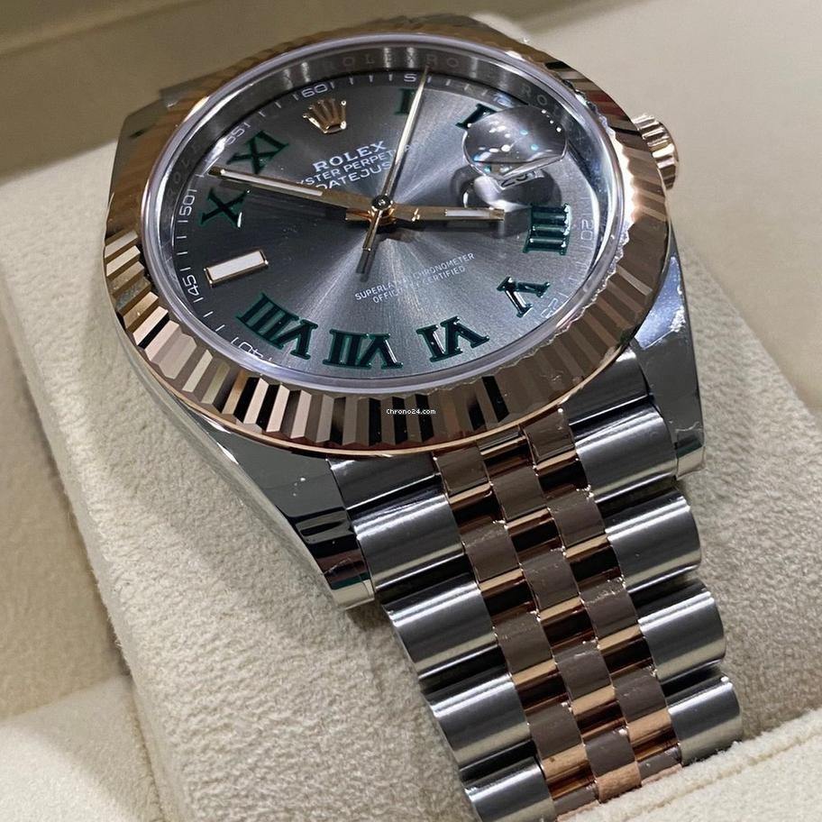 Rolex Datejust 41 41mm New 2025))/Slate Rom Dial Jubilee Fluted Bezel 126331
