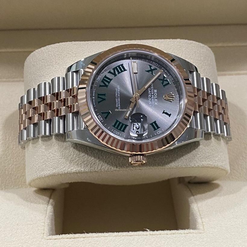 Rolex Datejust 41 41mm Like New (Unworn) 2025 / Slate Rom Dial Jubilee Fluted Bezel 126331