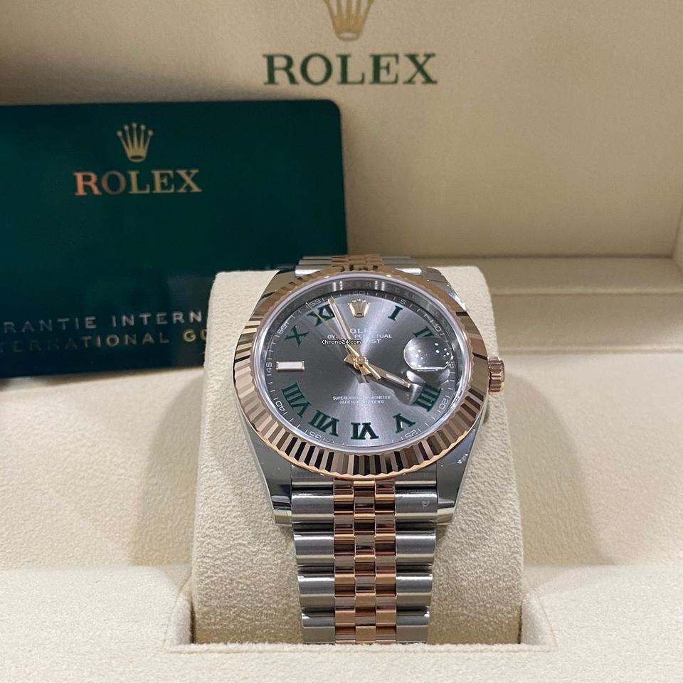 Rolex Datejust 41 41mm Like New (Unworn) 2025 / Slate Rom Dial Jubilee Fluted Bezel 126331