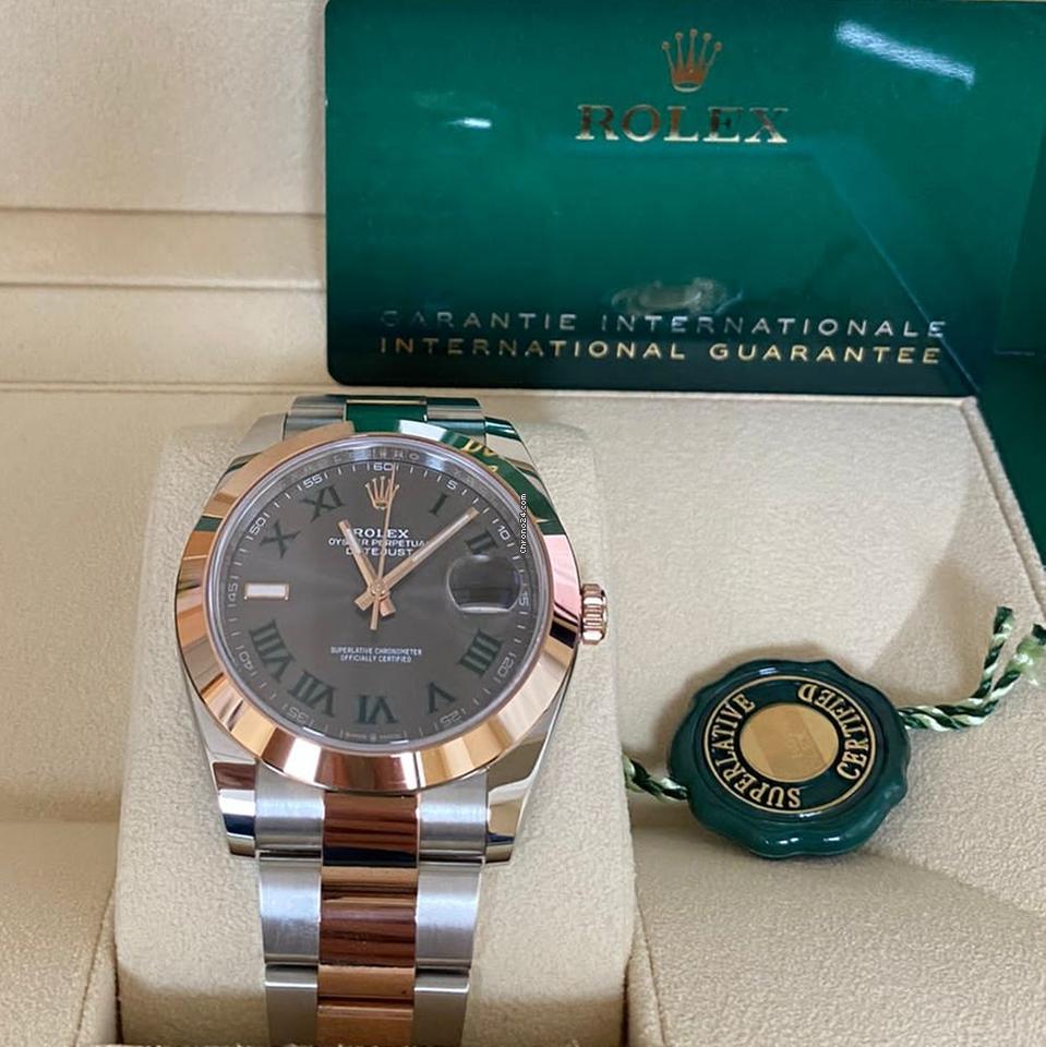 Rolex Datejust 41 41mm / Like New (Unworn) 2025/Wimbledon Dial / Rose Gold 126301