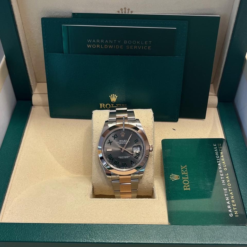 Rolex Datejust 41 41mm / Like New (Unworn) 2025/Wimbledon Dial / Rose Gold 126301