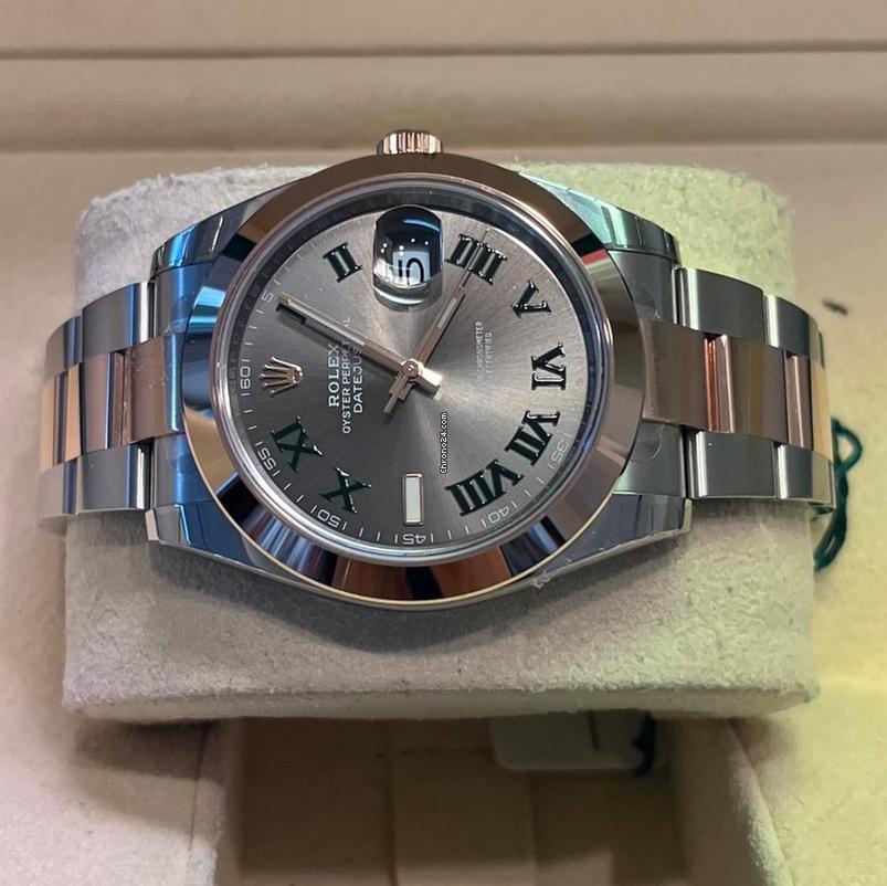 Rolex Datejust 41 41mm / Like New (Unworn) 2025/Wimbledon Dial / Rose Gold 126301