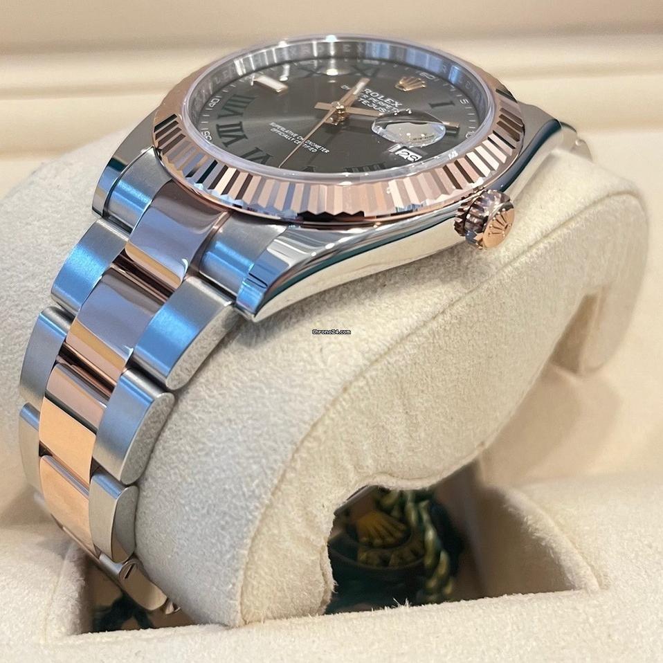 Rolex Datejust 41 41mm Like New (Unworn) 2025 Slate Dial Oyster Fluted Bezel Wimbledon 126331