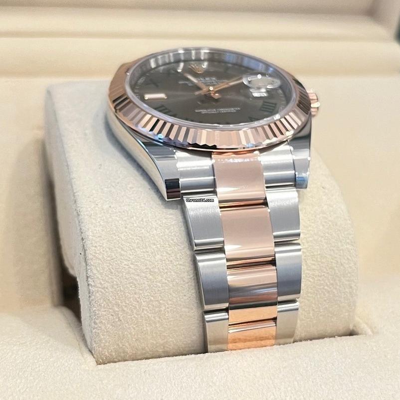 Rolex Datejust 41 41mm Like New (Unworn) 2025 Slate Dial Oyster Fluted Bezel Wimbledon 126331