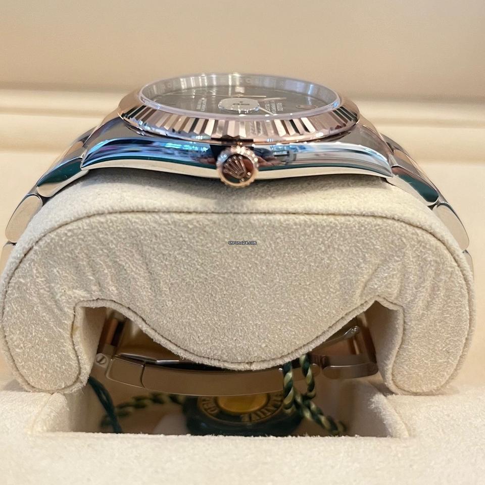 Rolex Datejust 41 41mm Like New (Unworn) 2025 Slate Dial Oyster Fluted Bezel Wimbledon 126331