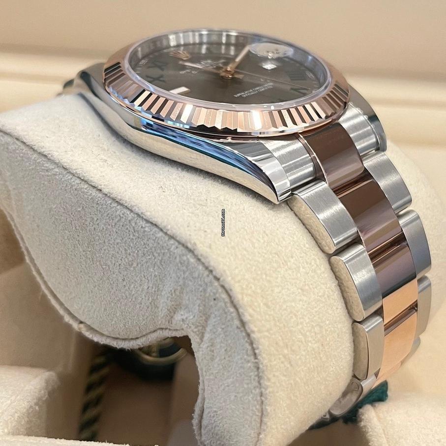 Rolex Datejust 41 41mm Like New (Unworn) 2025 Slate Dial Oyster Fluted Bezel Wimbledon 126331