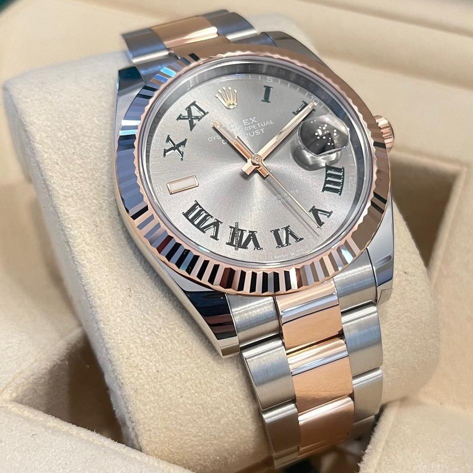 Rolex Datejust 41 41mm New 2025 Slate Dial Oyster Fluted Bezel Wimbledon 126331