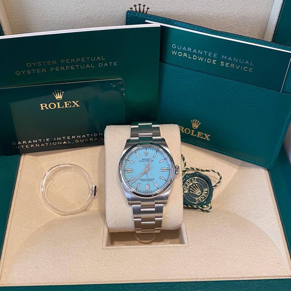 Rolex Oyster Perpetual 36 36mm Like New (Unworn) 2025 (April)"Tiffany Blue" Dial 126000