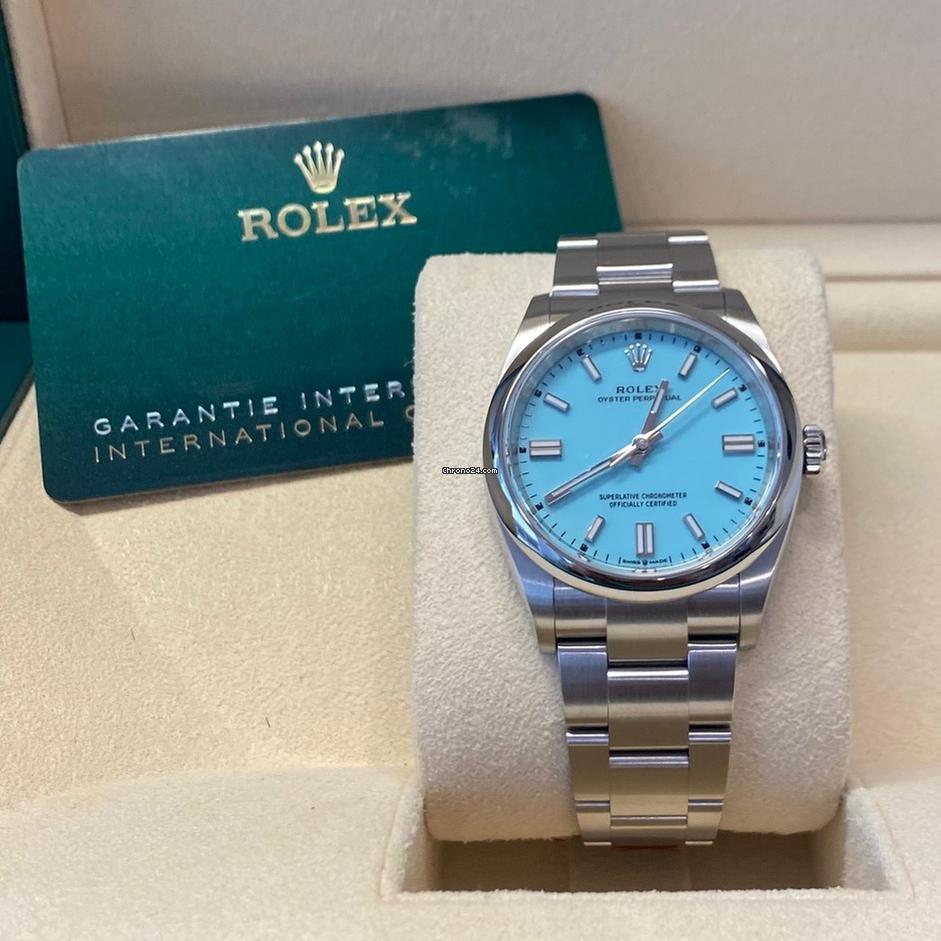 Rolex Oyster Perpetual 36 36mm Like New (Unworn) 2025 (April)"Tiffany Blue" Dial 126000