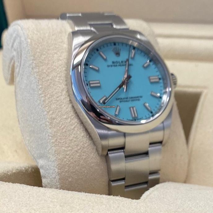 Rolex Oyster Perpetual 36 36mm Like New (Unworn) 2025 (April)"Tiffany Blue" Dial 126000