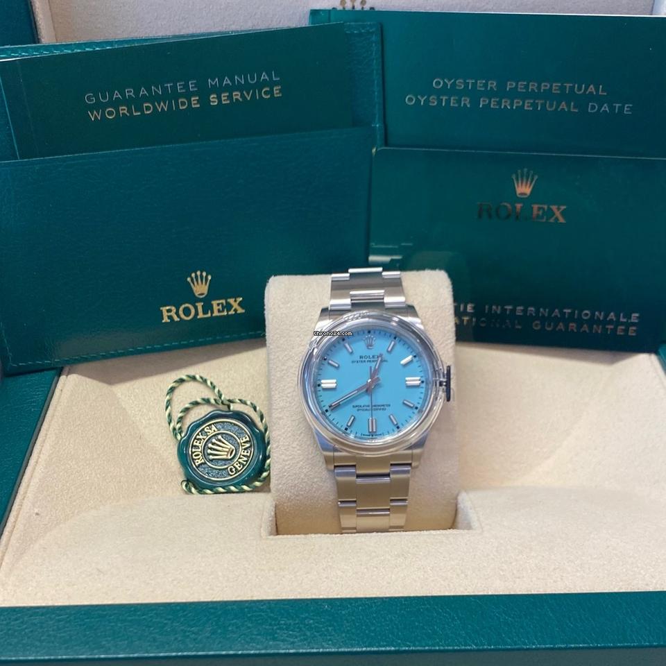 Rolex Oyster Perpetual 36 36mm Like New (Unworn) 2025 (April)"Tiffany Blue" Dial 126000