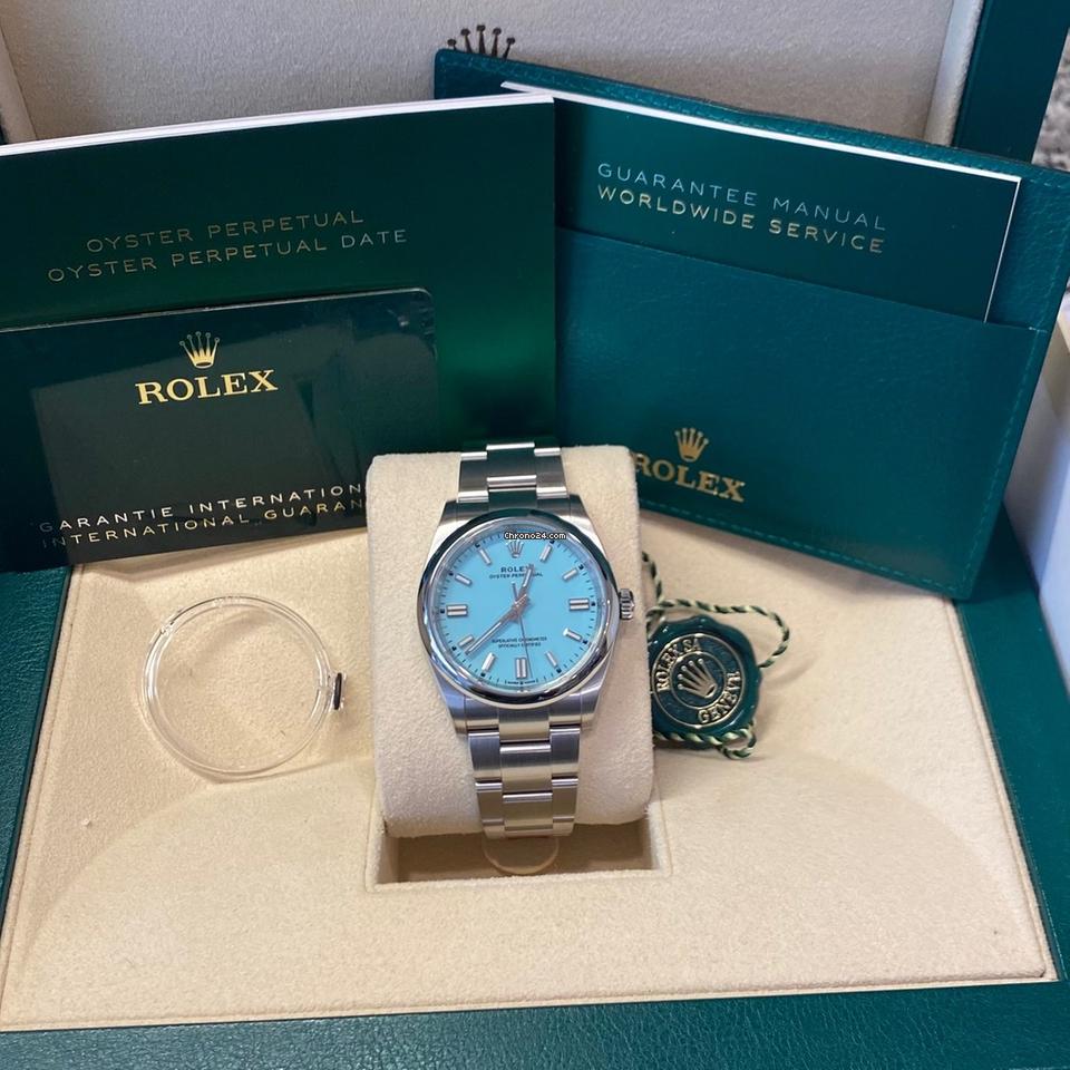 Rolex Oyster Perpetual 36 36mm Like New (Unworn) 2025 (April)"Tiffany Blue" Dial 126000