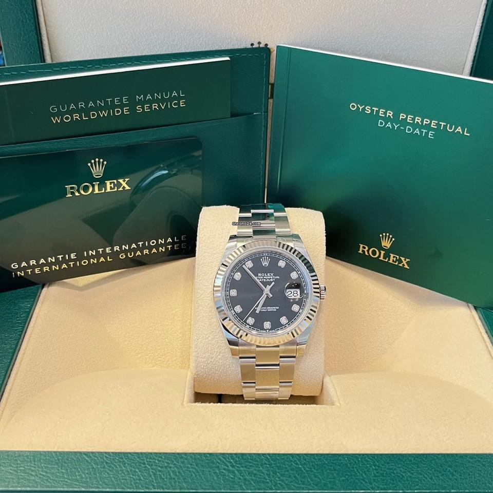 Rolex Datejust 41 41mm/Like New (Unworn) 2025 (April)/Black Dial Diamonds 126334