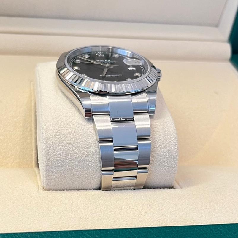 Rolex Datejust 41 41mm/Like New (Unworn) 2025 (April)/Black Dial Diamonds 126334