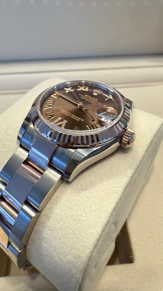 Rolex Datejust 31 31mm Like New (Unworn) 2025 (July )/Brown dial VI Diamonds 278271