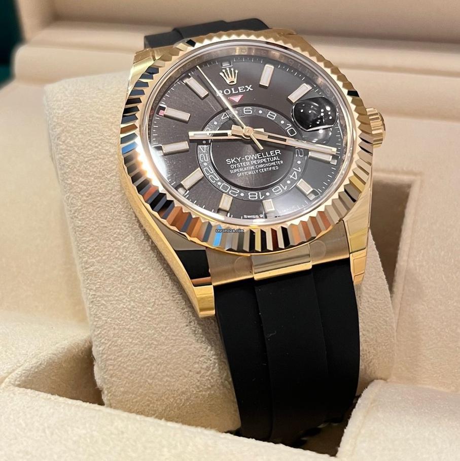 Rolex Sky-Dweller 42mm NEW 2025 ( April) Black Dial Yellow Gold 336238