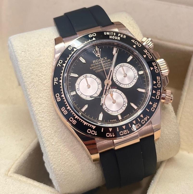 Rolex Daytona Cosmograph Daytona / NEW 2025 (April) / Rose Gold/Oysterflex BLACK DIAL 126515L
