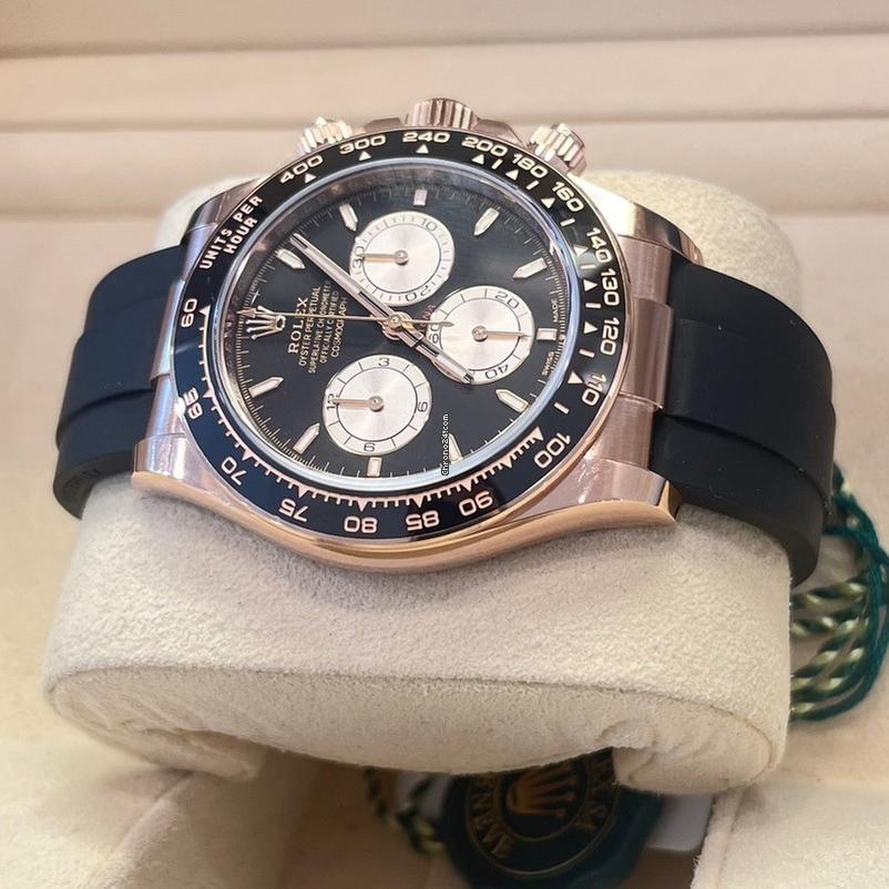 Rolex Daytona Cosmograph Daytona / Like New (Unworn) 2025 (April) / Rose Gold/Oysterflex BLACK DIAL 126515L