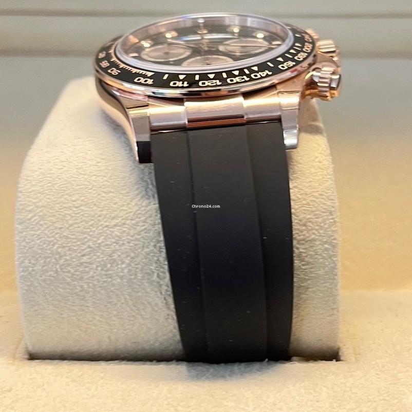 Rolex Daytona Cosmograph Daytona / Like New (Unworn) 2025 (Aprol) Rose Gold/Oysterflex BLACK DIAL Diamonds 126515LN