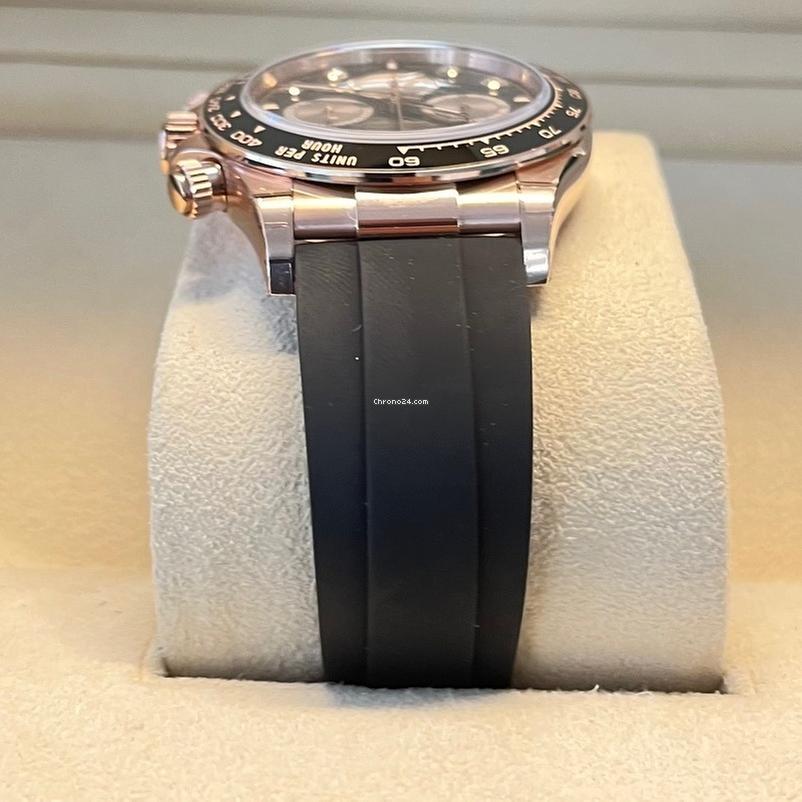 Rolex Daytona Cosmograph Daytona / Like New (Unworn) 2025 (Aprol) Rose Gold/Oysterflex BLACK DIAL Diamonds 126515LN
