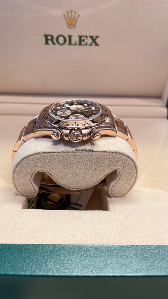 Rolex Daytona Daytona/Like New (Unworn) 2025 (March)/Black Dial Diamond Rose GOLD/126505
