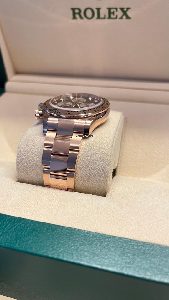 Rolex Daytona Daytona/Like New (Unworn) 2025 (March)/Black Dial Diamond Rose GOLD/126505