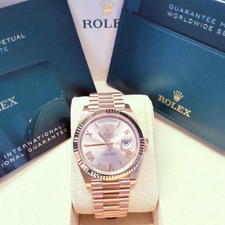 Rolex Day-Date 40 40MM / Like New (Unworn) 2025 Everose Gold Pink Sundust Dial/228235