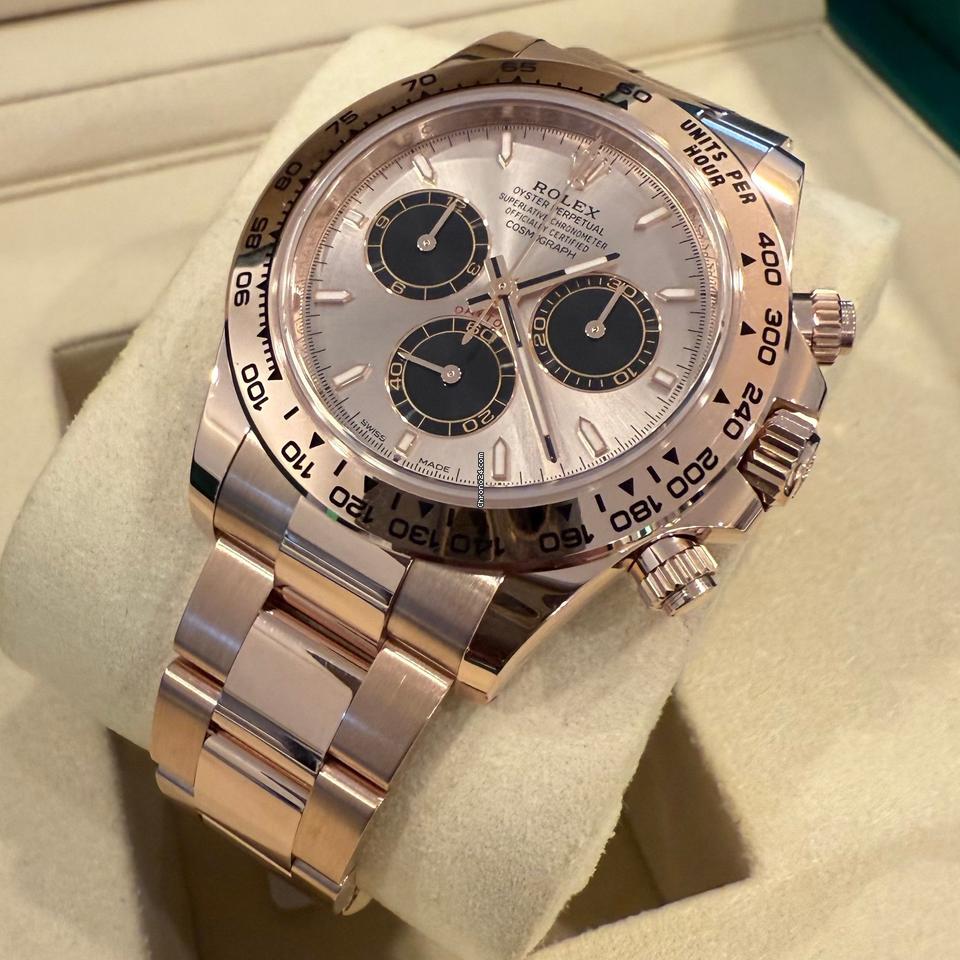 Rolex Daytona Daytona/Like New (Unworn) 2025 (April )/Rose Gold Soundest Bright Black Dial 126505