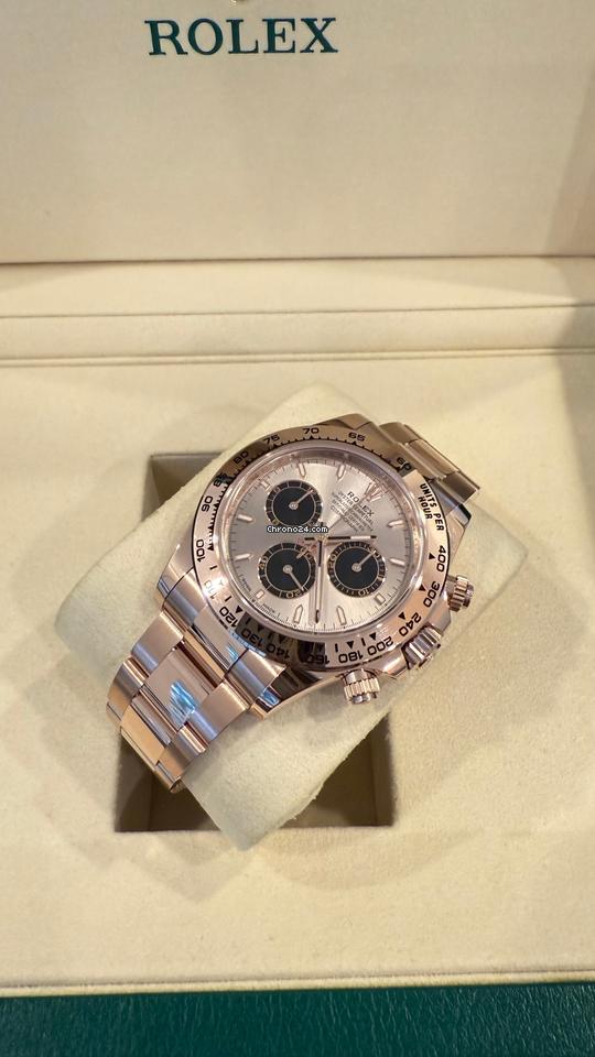 Rolex Daytona Daytona/Like New (Unworn) 2025 (April )/Rose Gold Soundest Bright Black Dial 126505