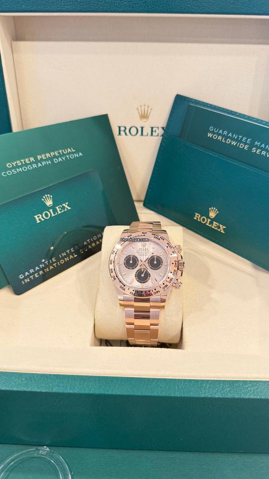 Rolex Daytona Daytona/Like New (Unworn) 2025 (April )/Rose Gold Soundest Bright Black Dial 126505