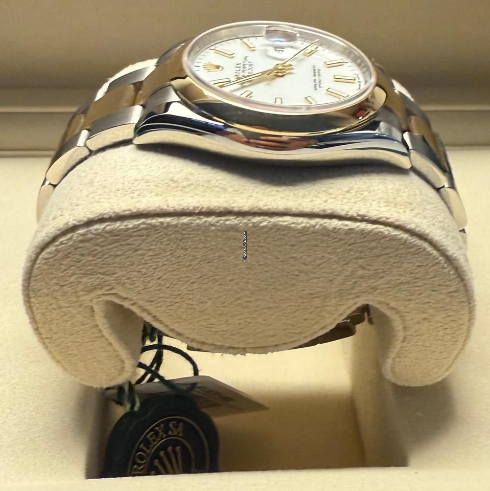 Rolex Datejust 36 36mm Like New (Unworn) 2025 White Index/Oyster/Two-Tones Yellow Gold / Steel/126203