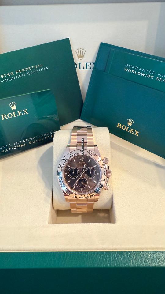 Rolex Daytona Daytona/Like New (Unworn) 2025 (May) Rose Gold Brown Dial 126505