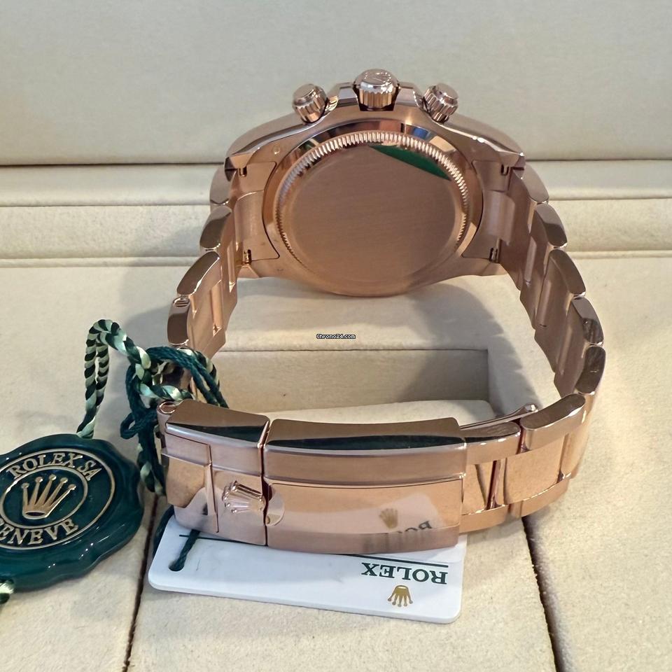 Rolex Daytona Daytona/Like New (Unworn) 2025 (April )/Rose Gold Soundest Bright Black Dial 126505