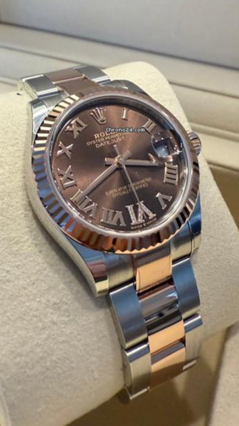 Rolex Datejust 31 31mm Like New (Unworn) 2025 (July )/Brown dial VI Diamonds 278271