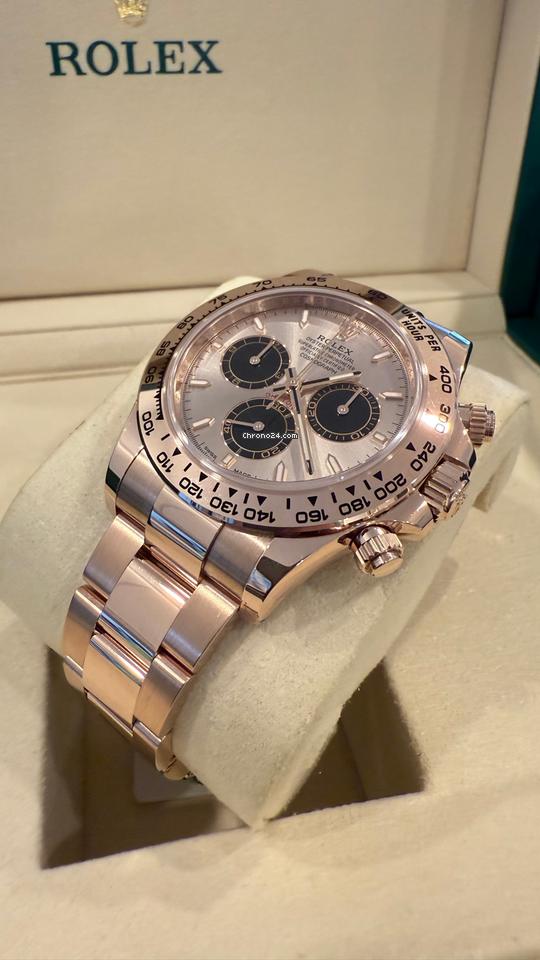 Rolex Daytona Daytona/Like New (Unworn) 2025 (April )/Rose Gold Soundest Bright Black Dial 126505